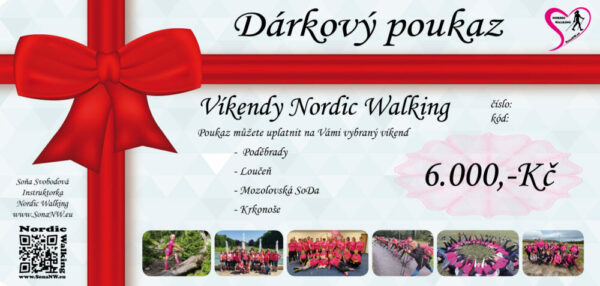 Dárkový poukaz - Víkendy Nordic Walking